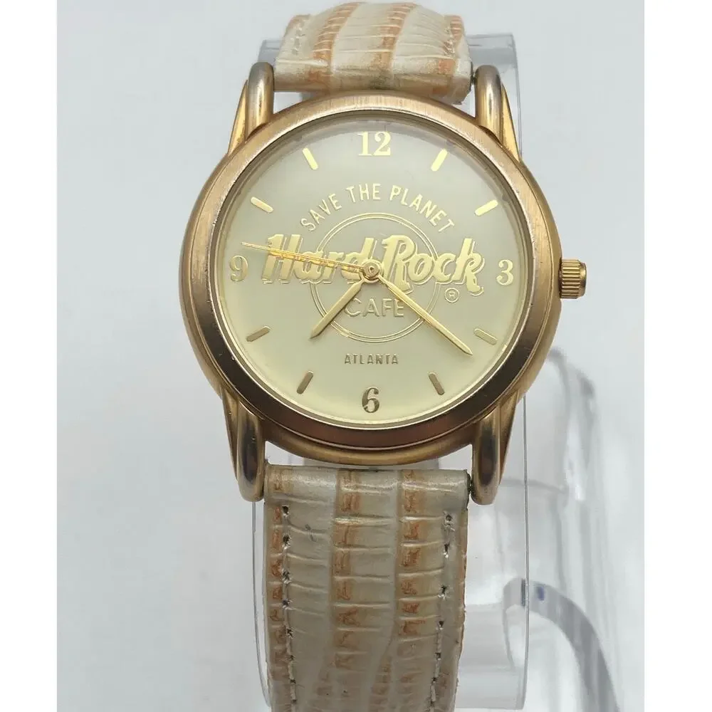 Fossil Hard Rock Cafe Atlanta Unisex Watch 34mm - New Battery -Adjustable